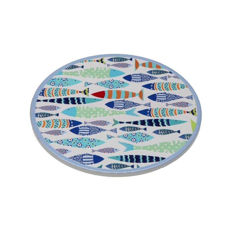 Sottopentola Versa Sughero Ceramica Pesci 20 X 0,6 X 20 CM