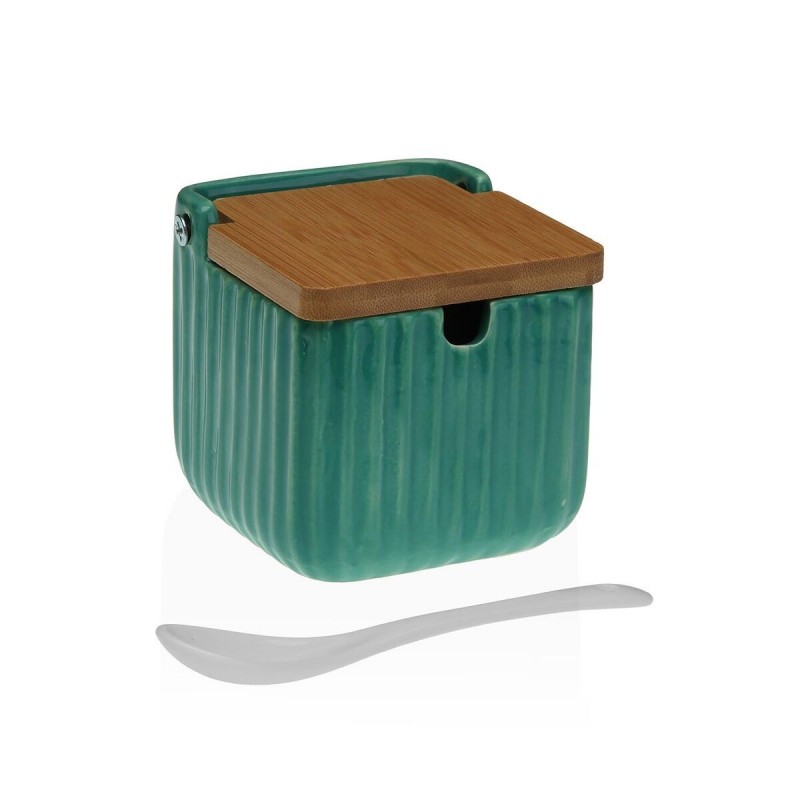Portazucchero Versa Verde Ceramica Bambù Dolomite 8,3 x 8,3 x 8,3 cm