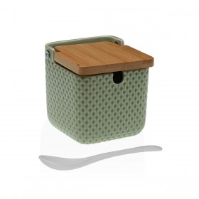 Portazucchero Versa Verde Ceramica Bambù Dolomite 8,3 x 8,3 x 8,3 cm