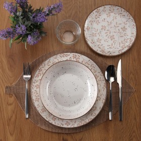 Servizio di Piatti Versa Beige Porcellana 18 Pezzi