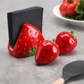 Portatovagliolo Versa Ceramica 9,5 X 10,1 X 7,4 CM Fragola