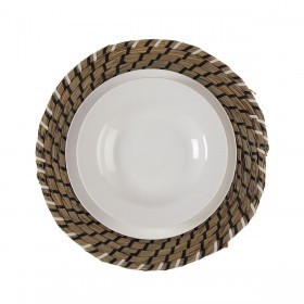 Sottopentola Versa Bianco Nero Tessile Giacinto d'acqua 38 cm