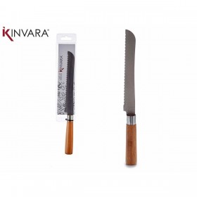 Coltello Seghettato Kinvara KT116042B Legno Bambù Acciaio inossidabile