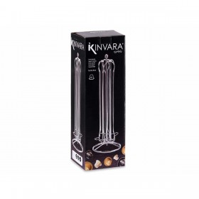 Supporto per 36 Capsule di Caffè Kinvara Nespresso Argentato Metallo 13 x 39 x 13 cm Girevole 36 Pezzi