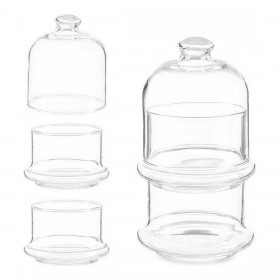 Biscottiera Pasabahce Villa Patisserie Trasparente Vetro 2 x 230 ml 9 x 16,5 x 9 cm Cioccolatini