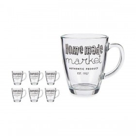 Tazza Mug Vivalto Market Trasparente 320 ml (6 Unità)