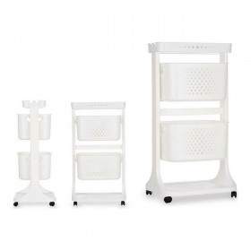 Carrello per Verdure Kinvara TP-747-1 Bianco polipropilene Plastica 33 x 83,5 x 42 cm