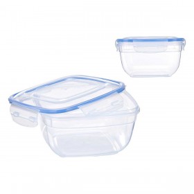 Porta pranzo Leknes 30104 Trasparente polipropilene 1,5 L 17 x 10 x 17 cm