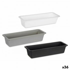 Vassoio Portaposate Kinvara CN18819 Bianco Nero Caucciù polipropilene 8,5 x 5 x 24 cm (36 Unità)