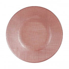 Piatto da pranzo Vivalto 323921P-3 Rosa Vetro 21 x 2 x 21 cm (6 Unità)