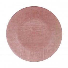 Piatto da pranzo Vivalto Rosa Vetro 32,5 x 2 x 32,5 cm (6 Unità)