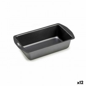 Stampo Rettangolare Kinvara CK56483-24 Grigio scuro Acciaio al carbonio 13 x 6,3 x 30 cm (12 Unità)