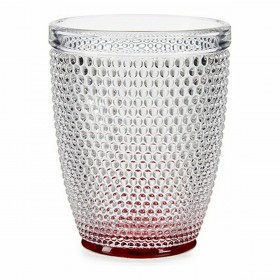Bicchiere Vivalto P00409ZD/BHA6 RED BO Rosso Trasparente Vetro Punti 300 ml (6 Unità)