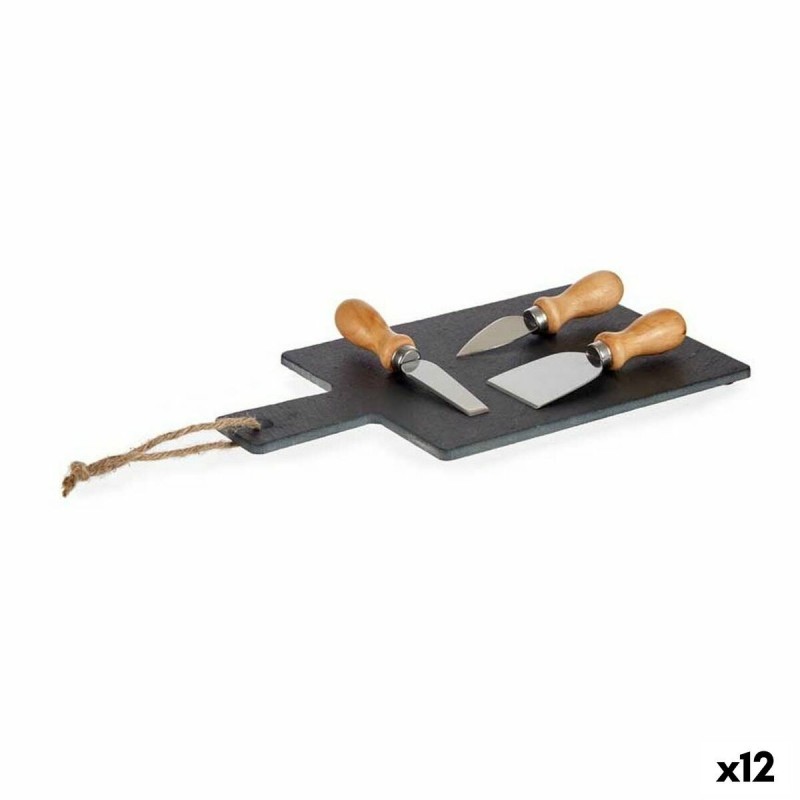 Tagliere per Formaggi Kinvara 1295SJ5081 Acciaio Lavagna Tagliere per Formaggi (12 Unità)