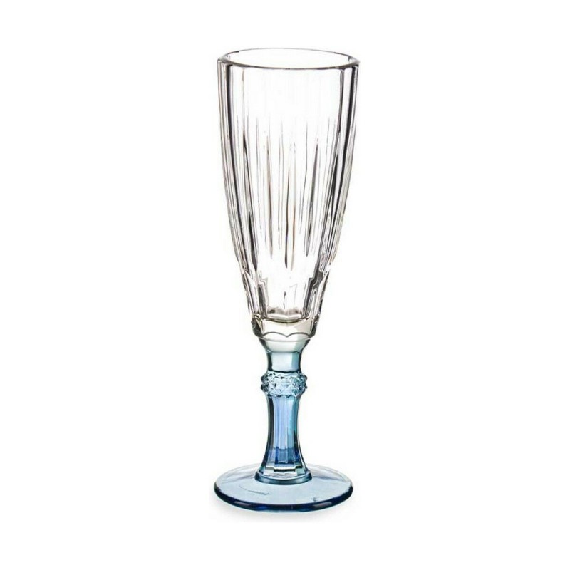 Calice da champagne Vivalto Exotic Azzurro Cristallo 170 ml (6 Unità)