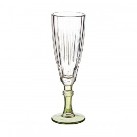 Calice da champagne Vivalto Exotic Verde Cristallo 170 ml (6 Unità)