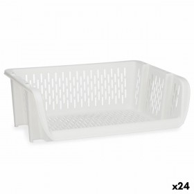 Cesto di verdure Kinvara Q-SHELF-1 Bianco polipropilene 30 x 13,5 x 38,7 cm (24 Unità)