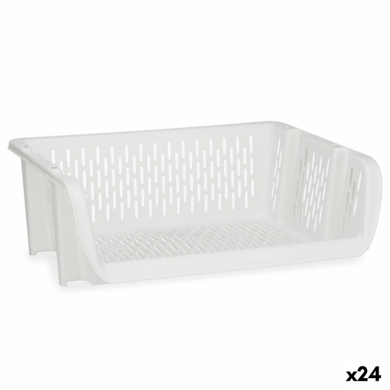 Cesto di verdure Kinvara Q-SHELF-1 Bianco polipropilene 30 x 13,5 x 38,7 cm (24 Unità)