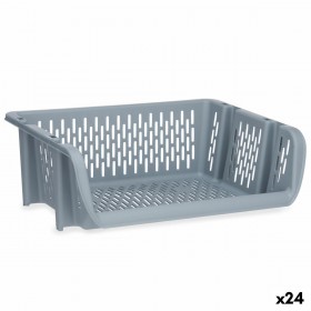 Cesto di verdure Kinvara Q-SHELF-2 Grigio polipropilene 30 x 13,5 x 38,7 cm (24 Unità)