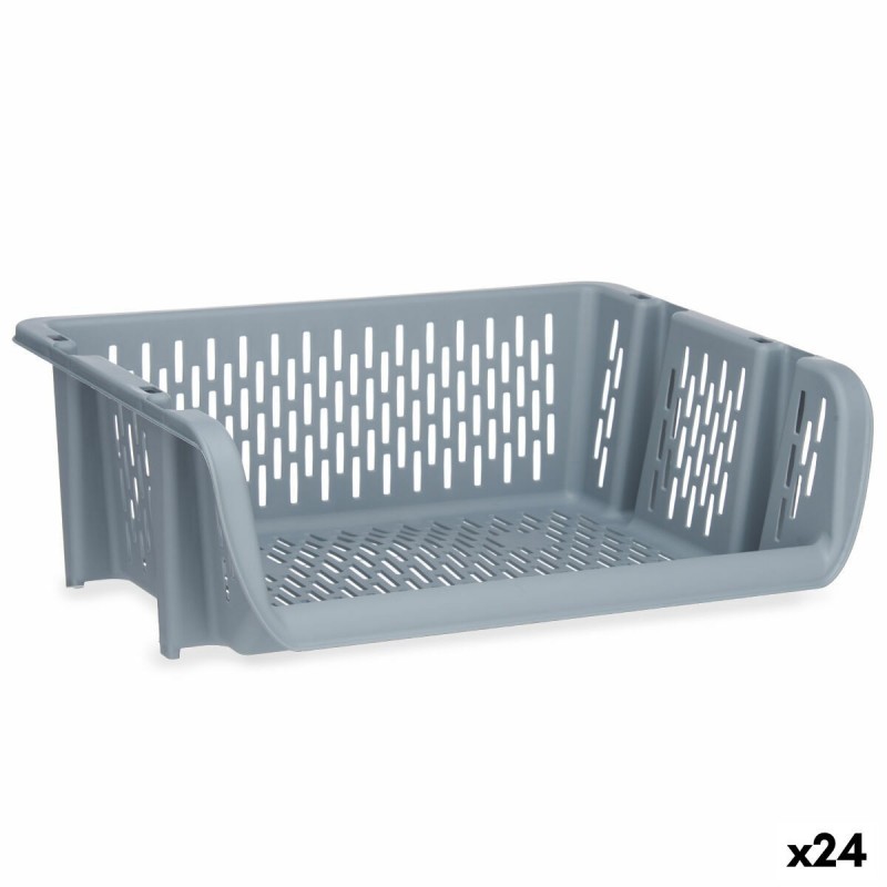 Cesto di verdure Kinvara Q-SHELF-2 Grigio polipropilene 30 x 13,5 x 38,7 cm (24 Unità)