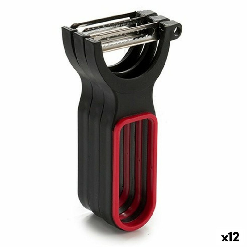 Sbucciatore Kinvara CK98529 Nero Rosso Acciaio Caucciù polipropilene Set (12 Unità)