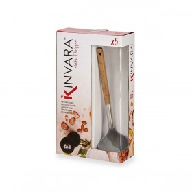 Set di Utensili da Cucina Kinvara KT166095-S5 5 Grigio Acciaio inossidabile Legno di acacia (6 Unità)