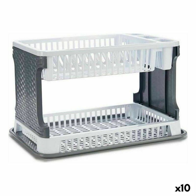 Scolapiatti da Lavandino Kinvara TP7071-1 Bianco 44,5 x 30,3 x 27 cm (10 Unità)