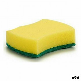 Spugna Giallo Verde Fibra sintetica 10 x 3 x 7,5 cm (96 Unità)