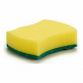Spugna Giallo Verde Fibra sintetica 10 x 3 x 7,5 cm (96 Unità)