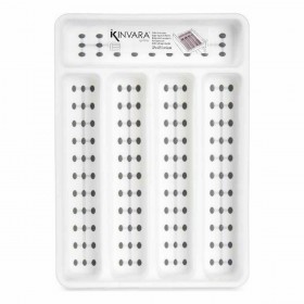 Vassoio Portaposate Kinvara CN19128-1 Bianco Nero polipropilene 22,5 x 4,5 x 32 cm (24 Unità)