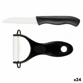 Pela e Affetta Verdure Kinvara KT3521(B/C)HB Bianco Nero Ceramica polipropilene 14 x 23 x 2 cm (24 Unità)