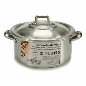 Casseruola con coperchio Kinvara 100002 Argentato Ø 14 cm 1 L (10 Unità)