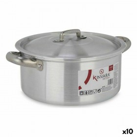 Casseruola con coperchio Kinvara 100005 Argentato 3 L (10 Unità)