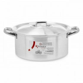 Casseruola con coperchio Kinvara 100006 Argentato 4 L 24 x 13 x 31 cm (10 Unità)