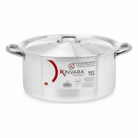 Casseruola con coperchio Kinvara 100009 Argentato 8 L (6 Unità)