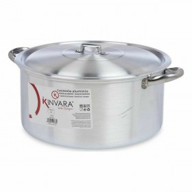 Casseruola con coperchio Kinvara 100010 Argentato 10 L (6 Unità)