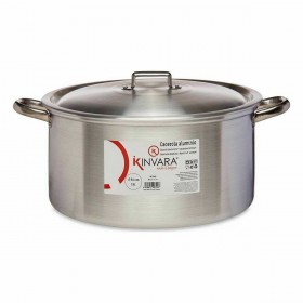 Casseruola con coperchio Kinvara 100012 Argentato 15 L (3 Unità)
