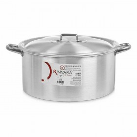 Casseruola con coperchio Kinvara 100013 Argentato 18 L (3 Unità)