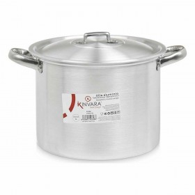Pentola con Coperchio Kinvara 100034 Argentato Alluminio 31 x 20 x 24 cm (6 Unità)