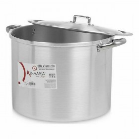 Pentola con Coperchio Ø 34 cm Argentato Alluminio (2 Unità)