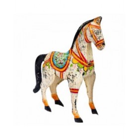 Statua Decorativa Alexandra House Living Legno di mango Cavallo 7 x 24 x 22 cm