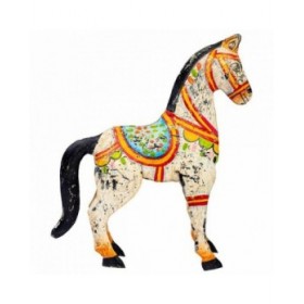 Statua Decorativa Alexandra House Living Legno di mango Cavallo 7 x 24 x 22 cm