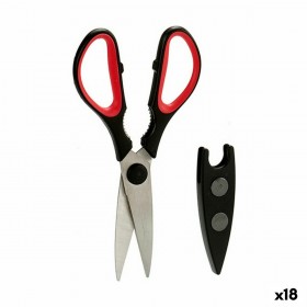 Forbici da Cucina Kinvara 41896 Nero Rosso Acciaio Caucciù polipropilene 21 x 8 x 1 cm Cucina (18 Unità)