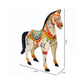 Statua Decorativa Alexandra House Living Legno di mango Cavallo 7 x 24 x 22 cm