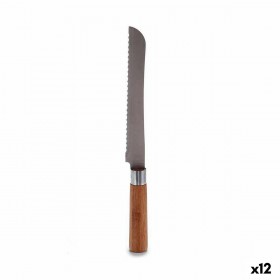Coltello Seghettato Kinvara KT116042B Bambù Acciaio inossidabile 2,8 x 2,5 x 32 cm (12 Unità)