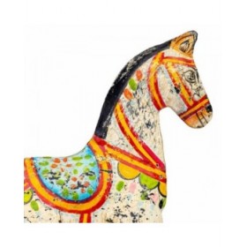 Statua Decorativa Alexandra House Living Legno di mango Cavallo 7 x 24 x 22 cm