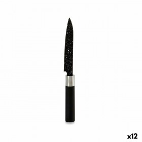 Coltello da Cucina Kinvara KT11-5604M05 Nero Acciaio inossidabile Plastica 2,5 x 24 x 2,5 cm Marmo (12 Unità)