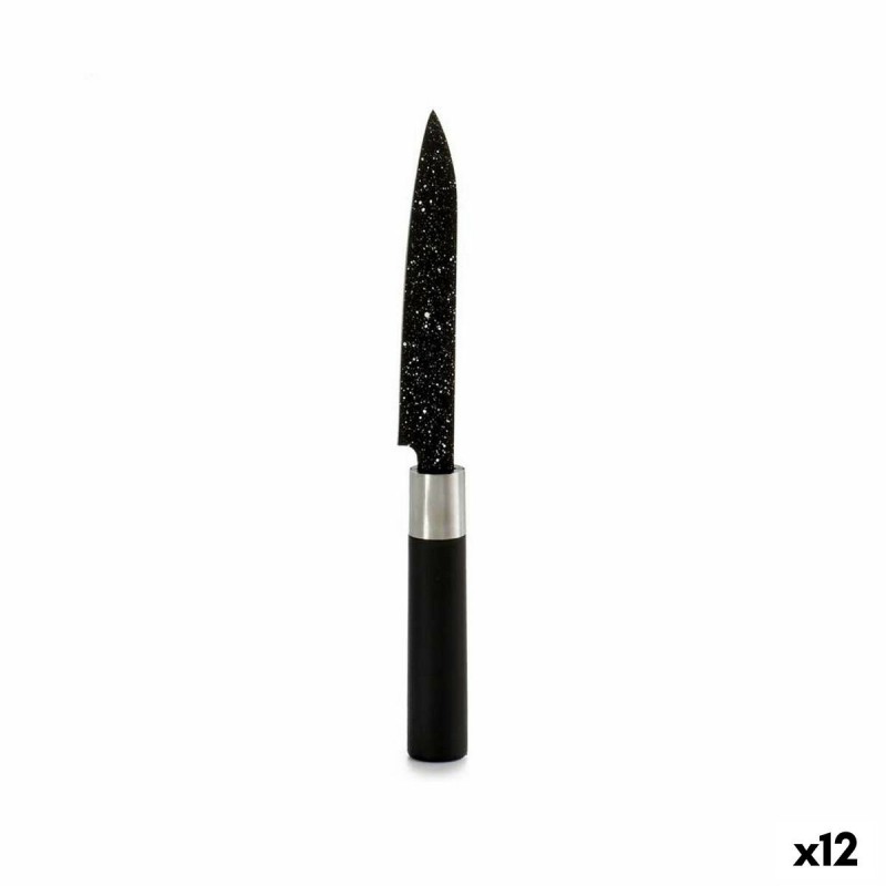 Coltello da Cucina Kinvara KT11-5604M05 Nero Acciaio inossidabile Plastica 2,5 x 24 x 2,5 cm Marmo (12 Unità)