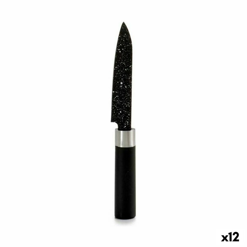 Coltello Spelucchino Kinvara KT11-5604M06 Nero Acciaio inossidabile Plastica 2,5 x 20,5 x 1,7 cm Marmo (12 Unità)