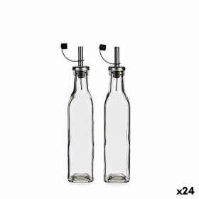Set olio e aceto Vivalto WJ7069-M Trasparente Metallo Vetro Cristallo Plastica 300 ml (24 Unità)